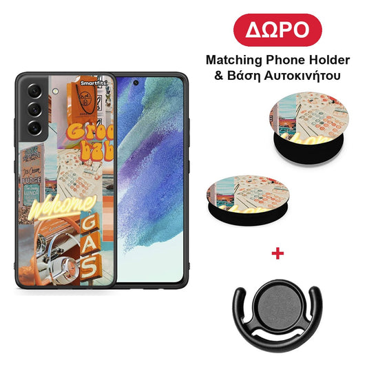 Groovy Babe - Samsung Galaxy S21 FE θήκη + Δώρο Phone Holder & Βάση Αυτοκινήτου