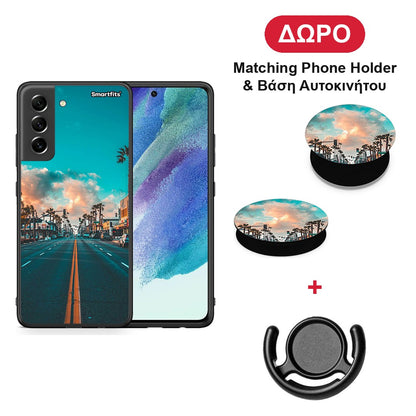 Landscape City - Samsung Galaxy S21 FE θήκη + Δώρο Phone Holder & Βάση Αυτοκινήτου