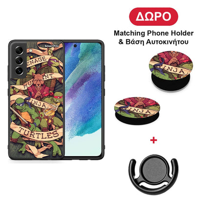 Ninja Turtles - Samsung Galaxy S21 FE θήκη + Δώρο Phone Holder & Βάση Αυτοκινήτου