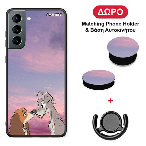 Lady And Tramp - Samsung Galaxy S21 θήκη + Δώρο Phone Holder & Βάση Αυτοκινήτου