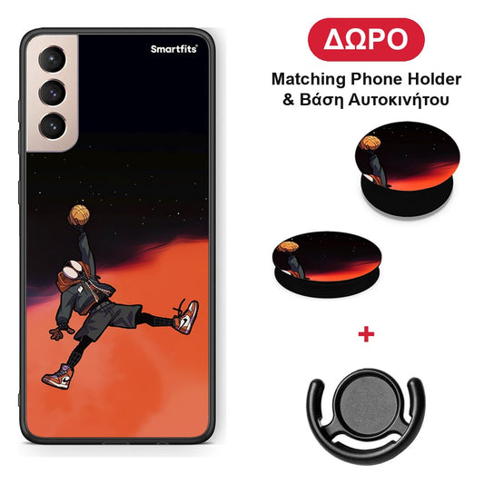 Basketball Hero - Samsung Galaxy S21+ θήκη + Δώρο Phone Holder & Βάση Αυτοκινήτου