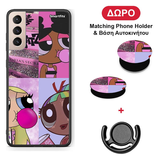 Bubble Girls - Samsung Galaxy S21+ θήκη + Δώρο Phone Holder & Βάση Αυτοκινήτου