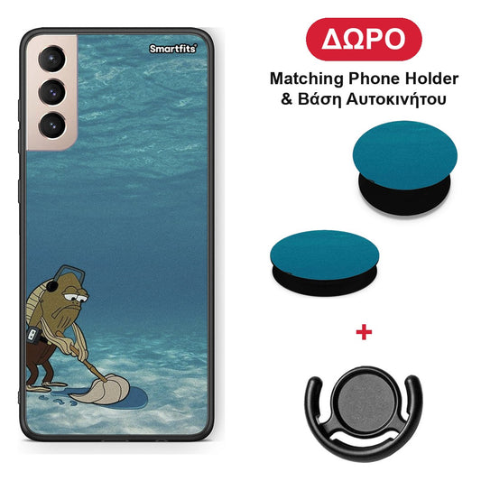 Clean The Ocean - Samsung Galaxy S21+ θήκη + Δώρο Phone Holder & Βάση Αυτοκινήτου
