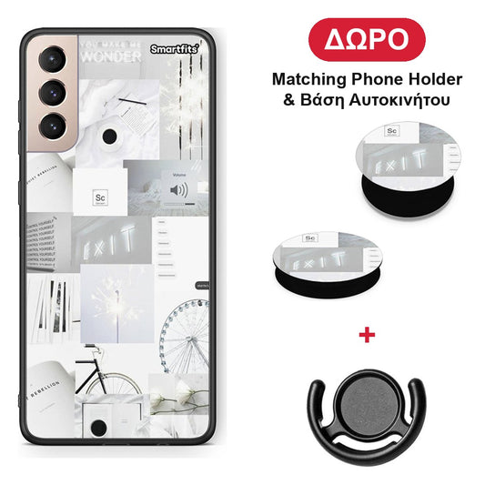 Collage Make Me Wonder - Samsung Galaxy S21+ θήκη + Δώρο Phone Holder & Βάση Αυτοκινήτου