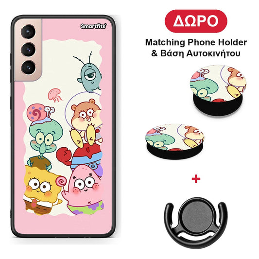Cute Companion - Samsung Galaxy S21+ θήκη + Δώρο Phone Holder & Βάση Αυτοκινήτου