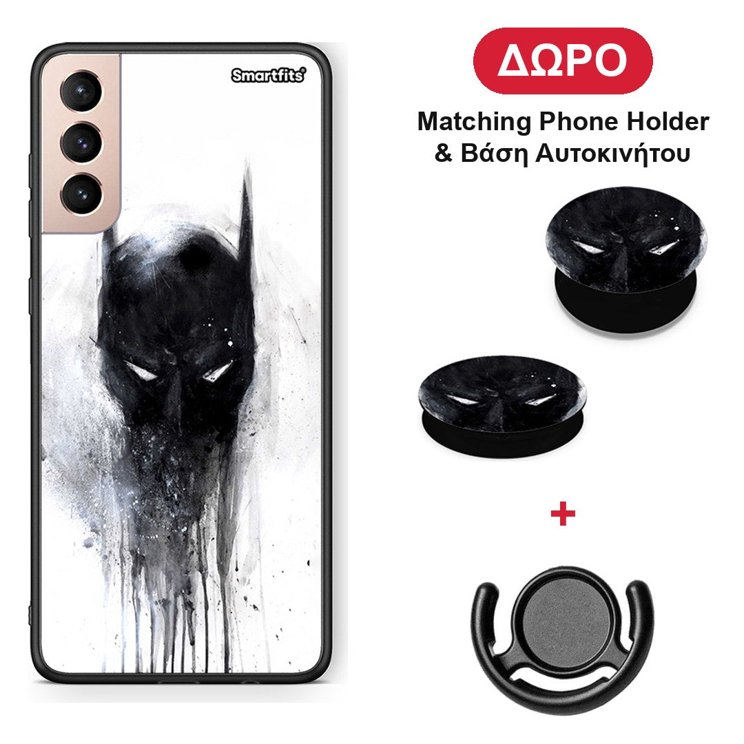 Hero Paint Bat - Samsung Galaxy S21+ θήκη + Δώρο Phone Holder & Βάση Αυτοκινήτου