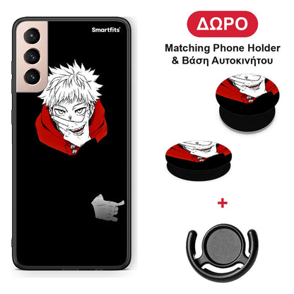 Itadori Anime - Samsung Galaxy S21+ θήκη + Δώρο Phone Holder & Βάση Αυτοκινήτου