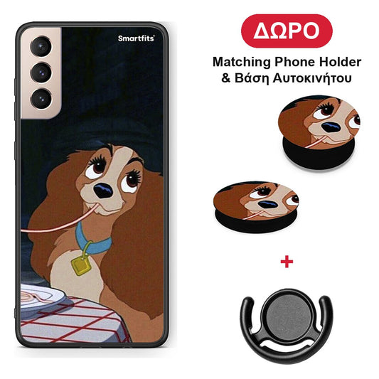 Lady And Tramp 2 - Samsung Galaxy S21+ θήκη + Δώρο Phone Holder & Βάση Αυτοκινήτου