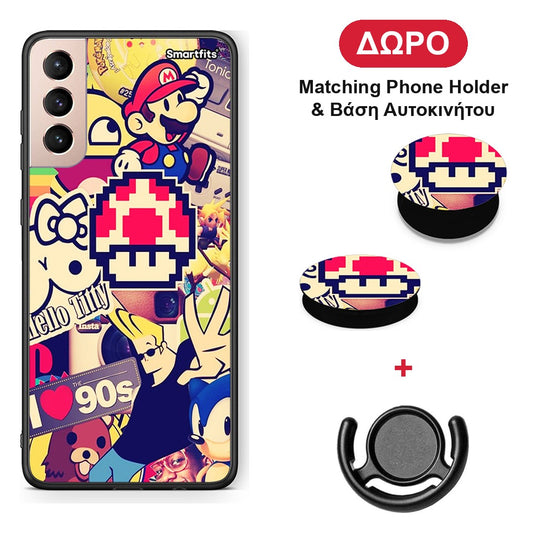 Love The 90s - Samsung Galaxy S21+ θήκη + Δώρο Phone Holder & Βάση Αυτοκινήτου