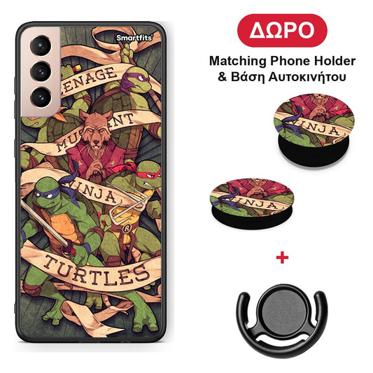 Ninja Turtles - Samsung Galaxy S21+ θήκη + Δώρο Phone Holder & Βάση Αυτοκινήτου