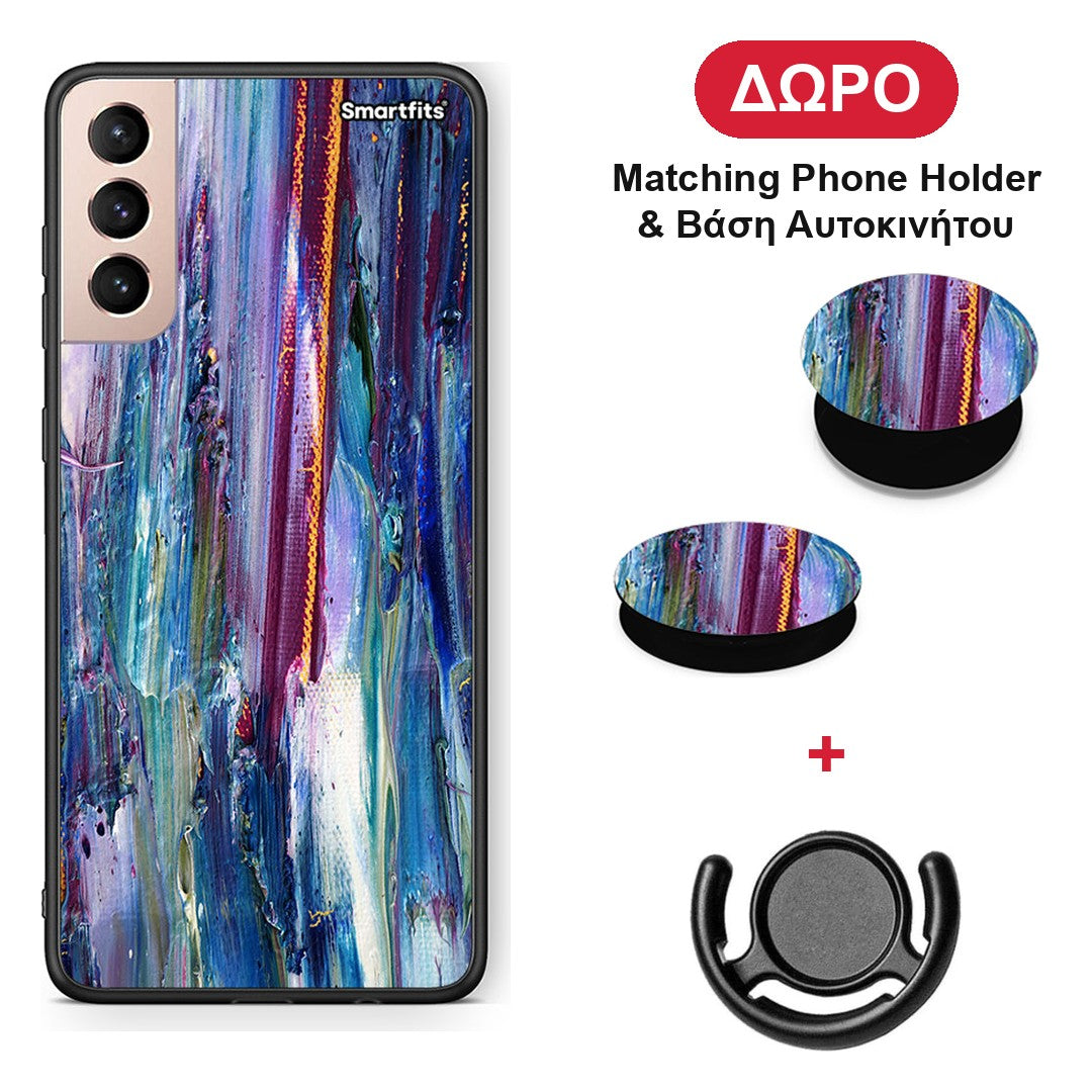 Paint Winter - Samsung Galaxy S21+ θήκη + Δώρο Phone Holder & Βάση Αυτοκινήτου