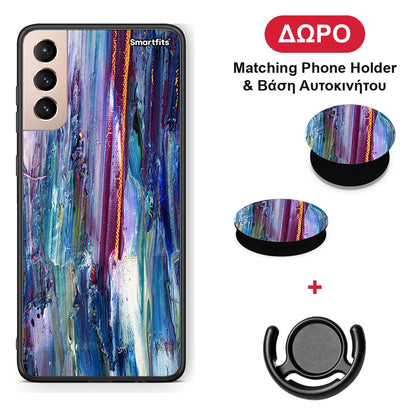 Paint Winter - Samsung Galaxy S21+ θήκη + Δώρο Phone Holder & Βάση Αυτοκινήτου