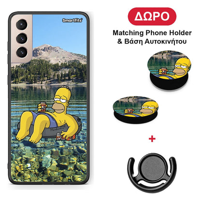 Summer Happiness - Samsung Galaxy S21+ θήκη + Δώρο Phone Holder & Βάση Αυτοκινήτου