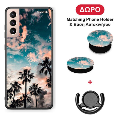 Summer Sky - Samsung Galaxy S21+ θήκη + Δώρο Phone Holder & Βάση Αυτοκινήτου