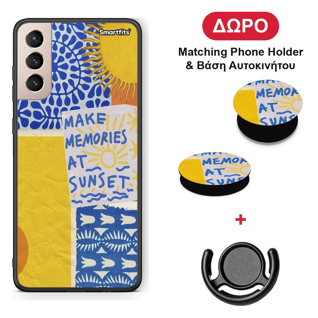 Sunset Memories - Samsung Galaxy S21+ θήκη + Δώρο Phone Holder & Βάση Αυτοκινήτου