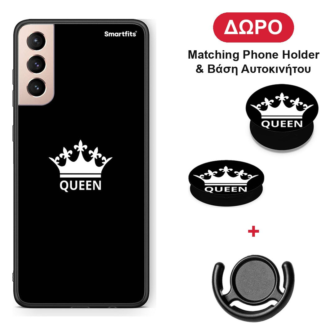 Valentine Queen - Samsung Galaxy S21+ θήκη + Δώρο Phone Holder & Βάση Αυτοκινήτου