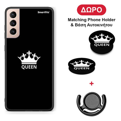 Valentine Queen - Samsung Galaxy S21+ θήκη + Δώρο Phone Holder & Βάση Αυτοκινήτου