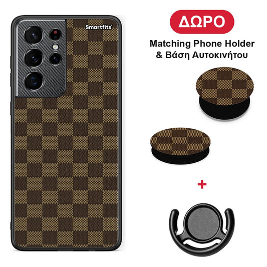 Designer Glamour - Samsung Galaxy S21 Ultra θήκη + Δώρο Phone Holder & Βάση Αυτοκινήτου