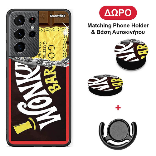 Golden Ticket - Samsung Galaxy S21 Ultra θήκη + Δώρο Phone Holder & Βάση Αυτοκινήτου