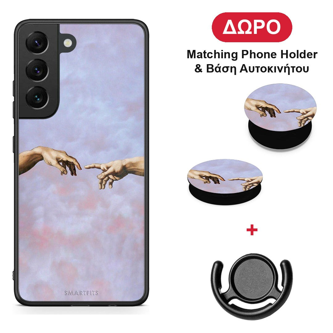 Adam Hand - Samsung Galaxy S22 θήκη + Δώρο Phone Holder & Βάση Αυτοκινήτου