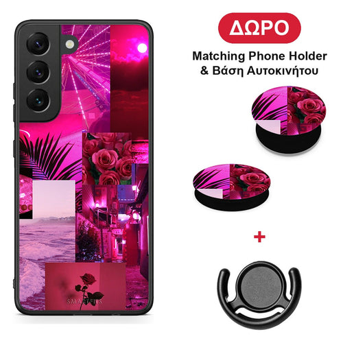 Collage Red Roses - Samsung Galaxy S22 θήκη + Δώρο Phone Holder & Βάση Αυτοκινήτου