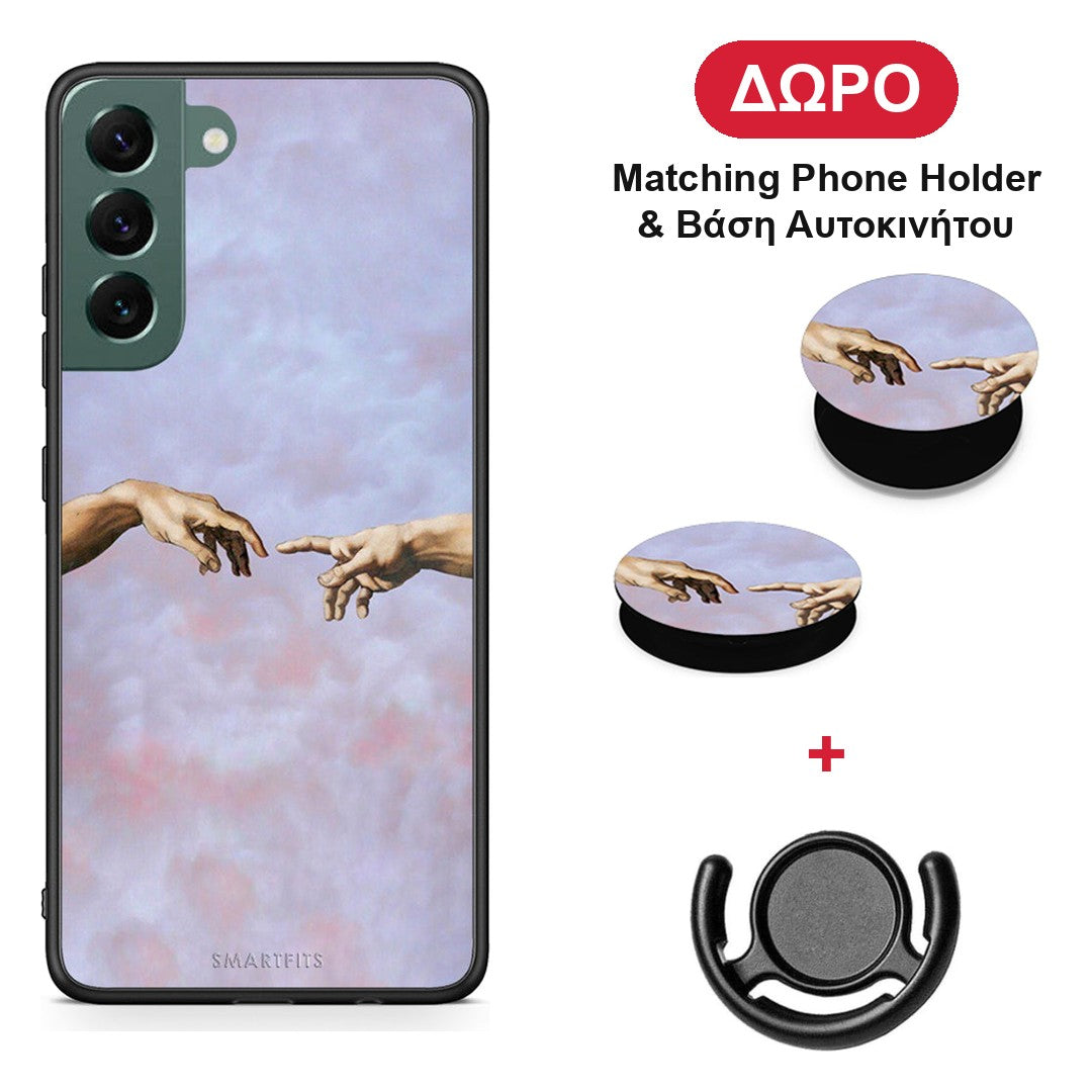Adam Hand - Samsung Galaxy S22 Plus θήκη + Δώρο Phone Holder & Βάση Αυτοκινήτου