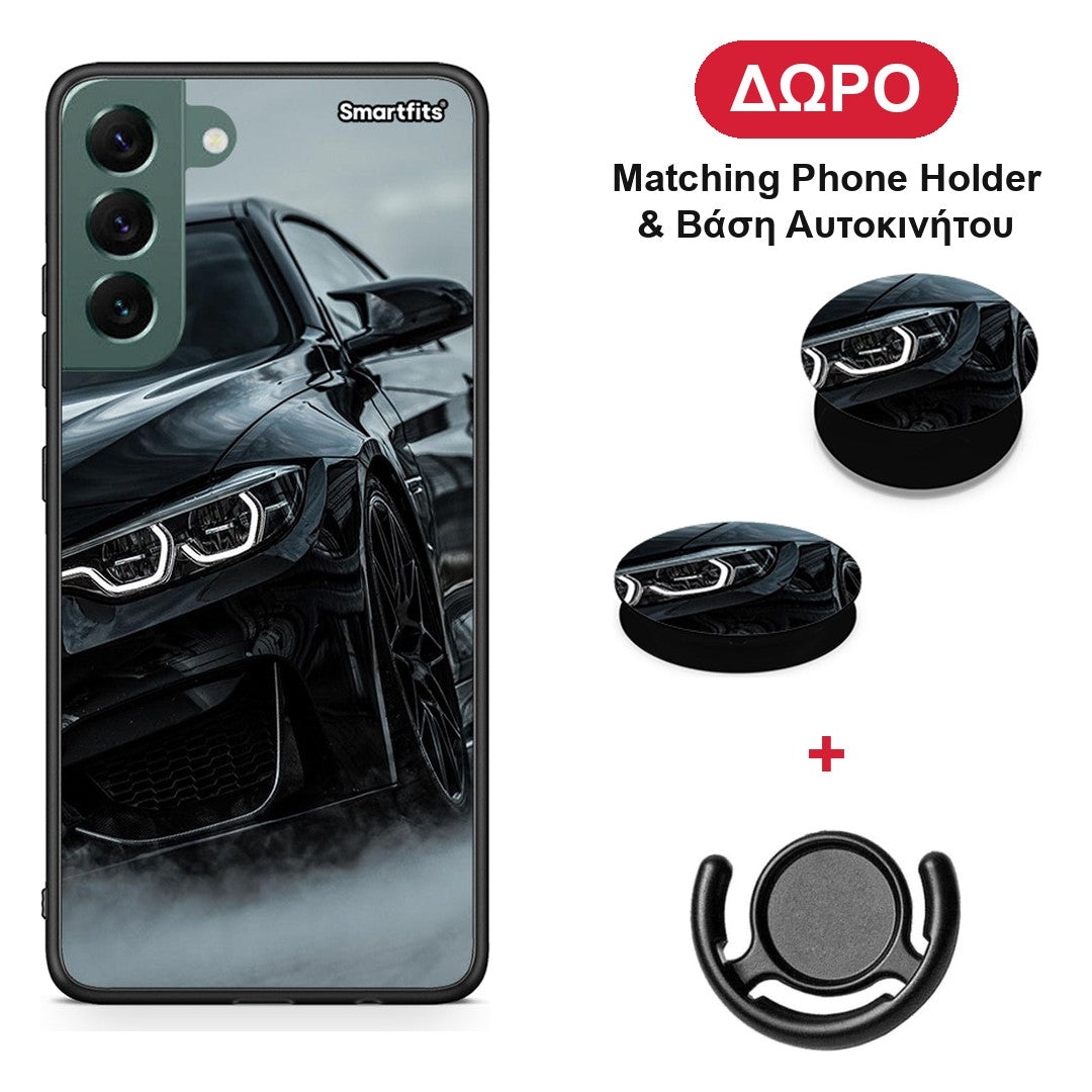 Black BMW - Samsung Galaxy S22 Plus θήκη + Δώρο Phone Holder & Βάση Αυτοκινήτου