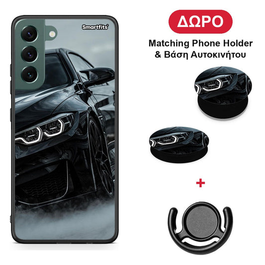 Black BMW - Samsung Galaxy S22 Plus θήκη + Δώρο Phone Holder & Βάση Αυτοκινήτου
