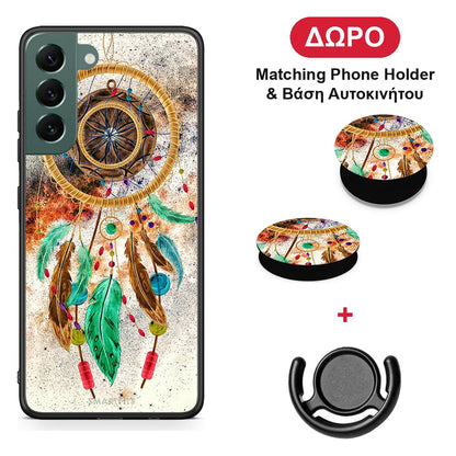 Boho DreamCatcher - Samsung Galaxy S22 Plus θήκη + Δώρο Phone Holder & Βάση Αυτοκινήτου