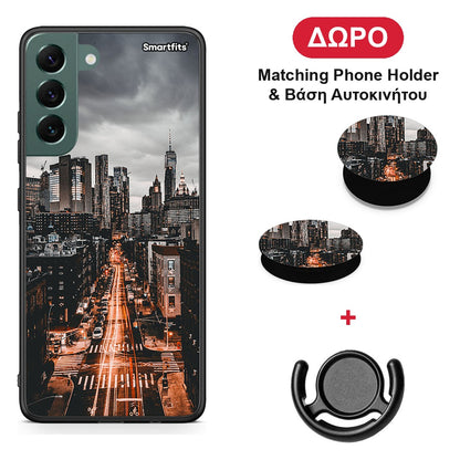 City Lights - Samsung Galaxy S22 Plus θήκη + Δώρο Phone Holder & Βάση Αυτοκινήτου