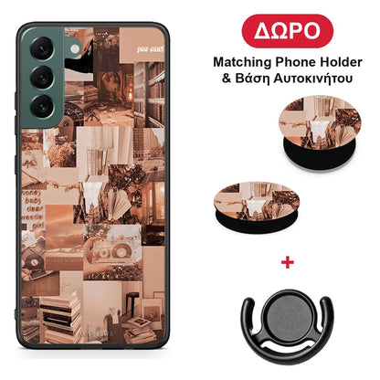 Collage You Can - Samsung Galaxy S22 Plus θήκη + Δώρο Phone Holder & Βάση Αυτοκινήτου