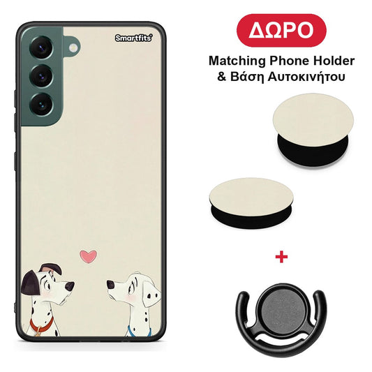 Dalmatians Love - Samsung Galaxy S22 Plus θήκη + Δώρο Phone Holder & Βάση Αυτοκινήτου