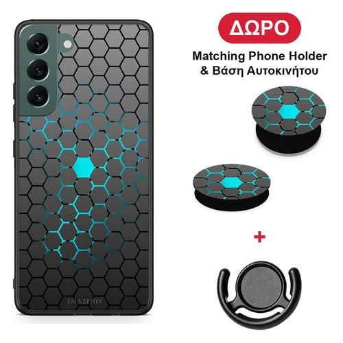 Geometric Hexagonal - Samsung Galaxy S22 Plus θήκη + Δώρο Phone Holder & Βάση Αυτοκινήτου