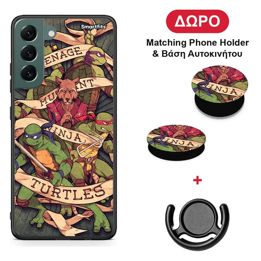 Ninja Turtles - Samsung Galaxy S22 Plus θήκη + Δώρο Phone Holder & Βάση Αυτοκινήτου