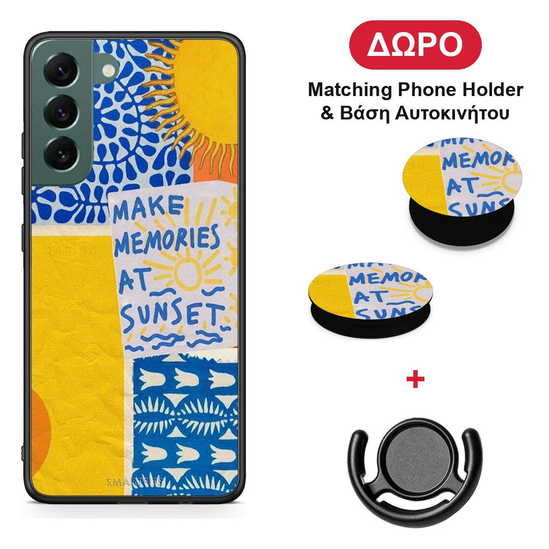 Sunset Memories - Samsung Galaxy S22 Plus θήκη + Δώρο Phone Holder & Βάση Αυτοκινήτου