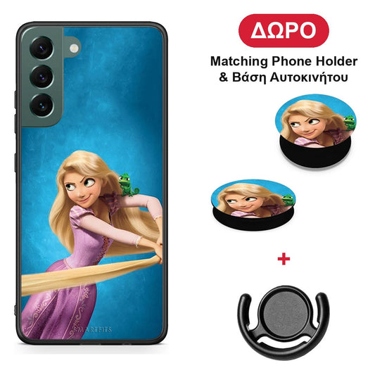 Tangled 2 - Samsung Galaxy S22 Plus θήκη + Δώρο Phone Holder & Βάση Αυτοκινήτου