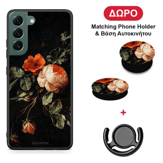 Vintage Roses - Samsung Galaxy S22 Plus θήκη + Δώρο Phone Holder & Βάση Αυτοκινήτου