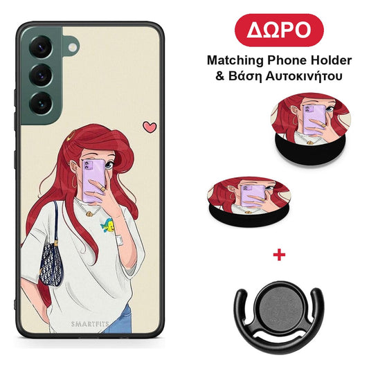 Walking Mermaid - Samsung Galaxy S22 Plus θήκη + Δώρο Phone Holder & Βάση Αυτοκινήτου