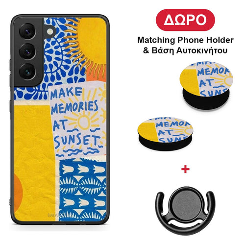 Sunset Memories - Samsung Galaxy S22 θήκη + Δώρο Phone Holder & Βάση Αυτοκινήτου