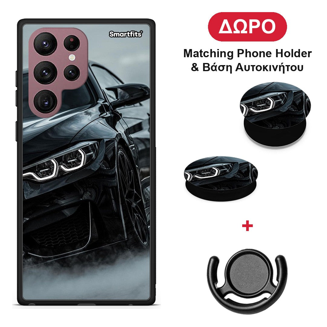 Black BMW - Samsung Galaxy S22 Ultra θήκη + Δώρο Phone Holder & Βάση Αυτοκινήτου