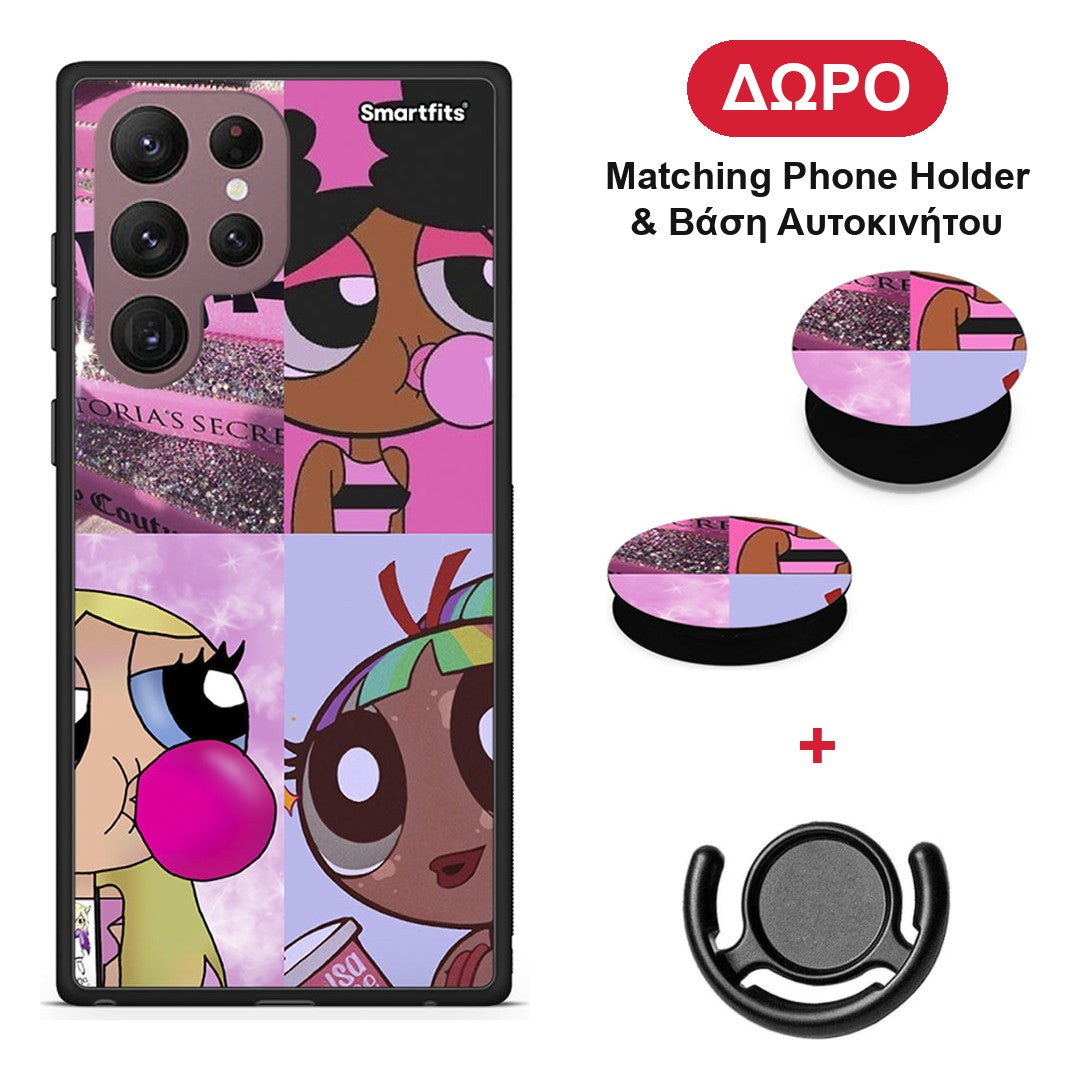 Bubble Girls - Samsung Galaxy S22 Ultra θήκη + Δώρο Phone Holder & Βάση Αυτοκινήτου