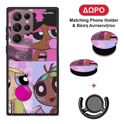 Bubble Girls - Samsung Galaxy S22 Ultra θήκη + Δώρο Phone Holder & Βάση Αυτοκινήτου