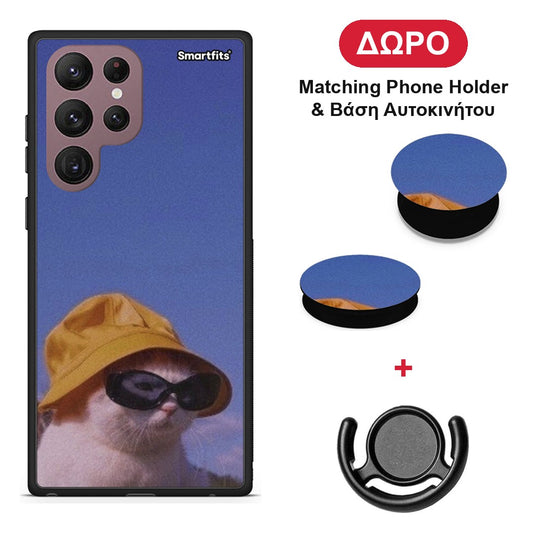 Cat Diva - Samsung Galaxy S22 Ultra θήκη + Δώρο Phone Holder & Βάση Αυτοκινήτου