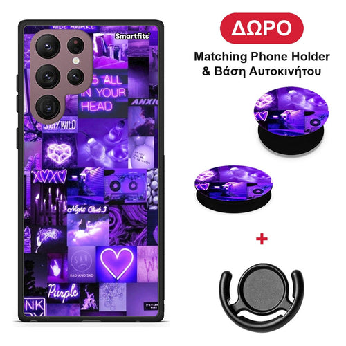 Collage Stay Wild - Samsung Galaxy S22 Ultra θήκη + Δώρο Phone Holder & Βάση Αυτοκινήτου