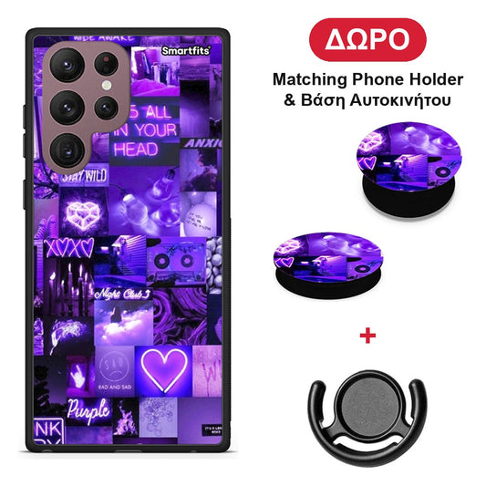 Collage Stay Wild - Samsung Galaxy S22 Ultra θήκη + Δώρο Phone Holder & Βάση Αυτοκινήτου