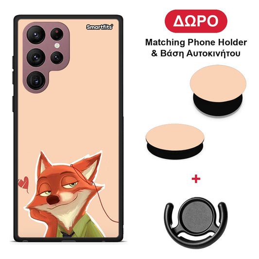 Nick Wilde And Judy Hopps Love 1 - Samsung Galaxy S22 Ultra θήκη + Δώρο Phone Holder & Βάση Αυτοκινήτου
