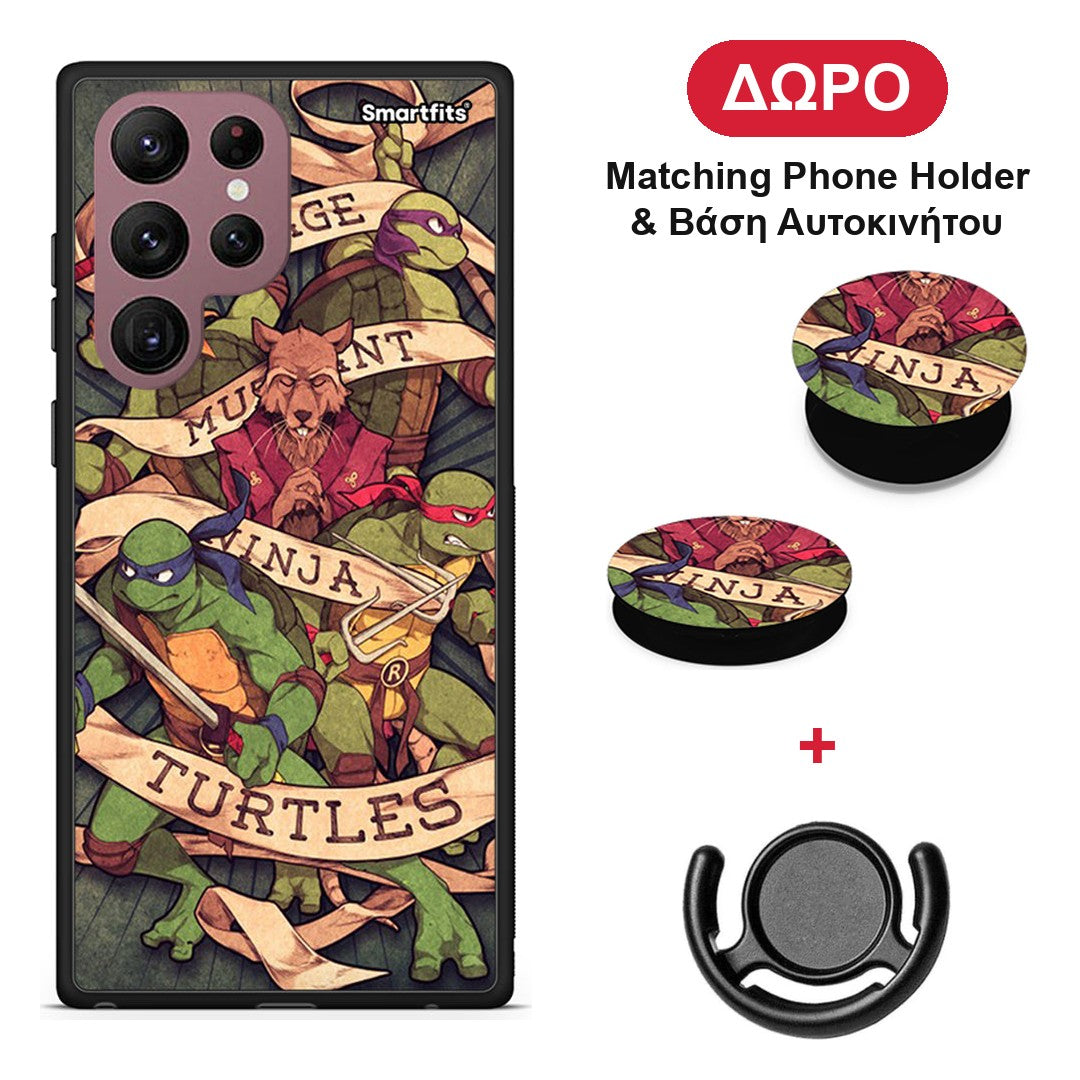 Ninja Turtles - Samsung Galaxy S22 Ultra θήκη + Δώρο Phone Holder & Βάση Αυτοκινήτου