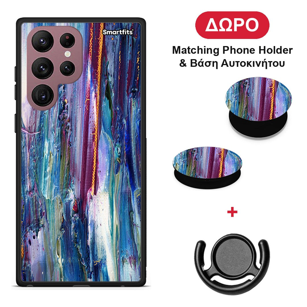 Paint Winter - Samsung Galaxy S22 Ultra θήκη + Δώρο Phone Holder & Βάση Αυτοκινήτου
