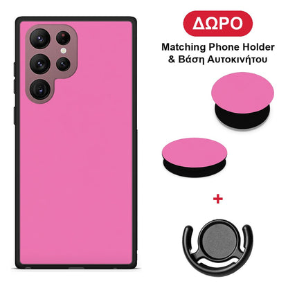Rose Pink - Samsung Galaxy S22 Ultra θήκη + Δώρο Phone Holder & Βάση Αυτοκινήτου
