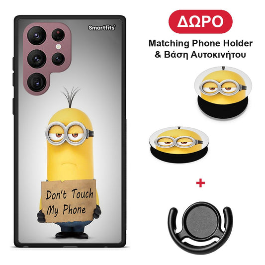 Text Minion - Samsung Galaxy S22 Ultra θήκη + Δώρο Phone Holder & Βάση Αυτοκινήτου